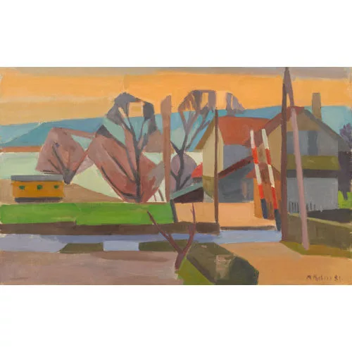 Maurice Robert — "Passage à niveau (St-Joux, La Neuveville)".