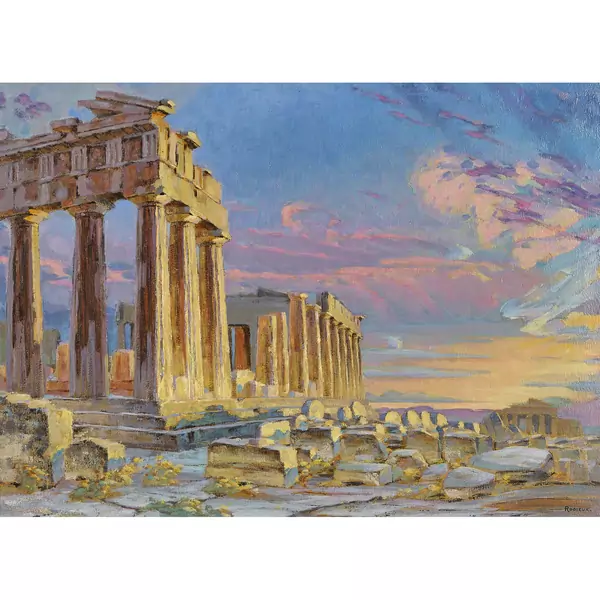 "Sur l'Acropole. Le soir"