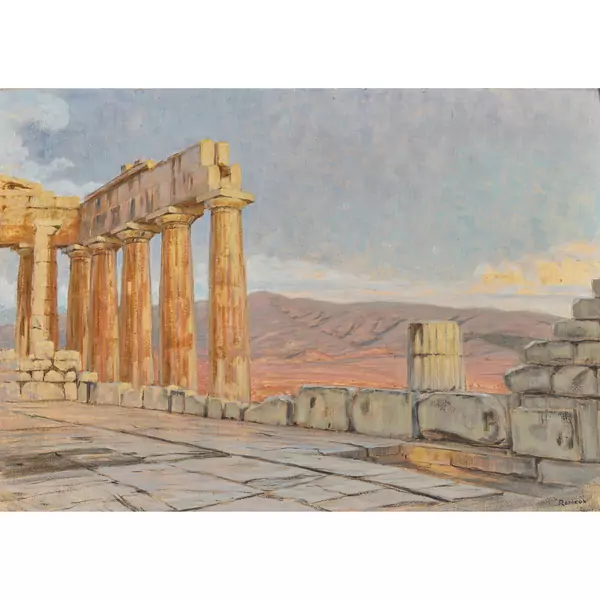 "Vue intérieure du Parthénon et de l'Hymète"