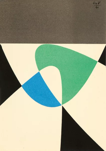 Max Bill — Mappe. Max Bill. 10 Original-Lithos, 1941