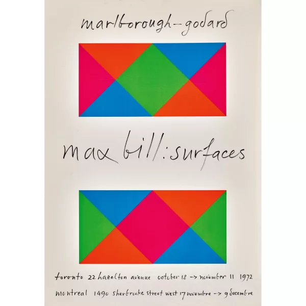 Max Bill — "marlborough-godard 1972".