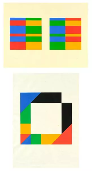 MAX BILL — Konkrete Komposition. 1970. Vier Farbquanten in zwei gleichen Systemen. 1972. — Koller Auktionen