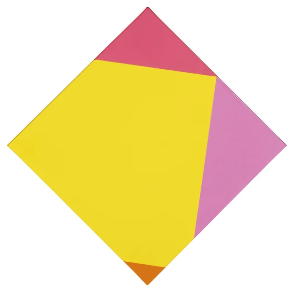 Max Bill — Gelbes Quadrat mit roten Verfärbungen, 1984