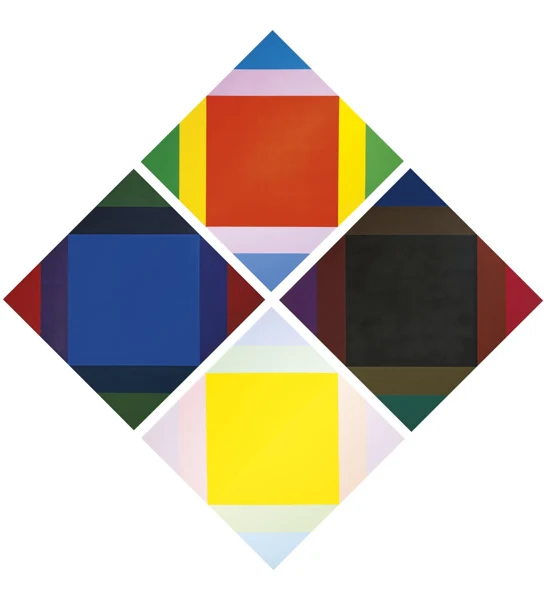 Max Bill — Transcoloration aus Rot, 1972-74Transcoloration aus dem Dunkeln, 1972-73Ohne Titel, 1972-74Transcoloration aus Blau, 1972-74
