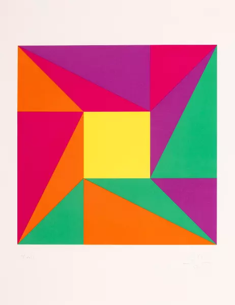 Quadrat eingemittet