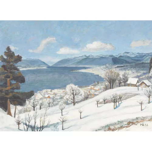 Max Böhlen — Winterlicher Zürichsee.