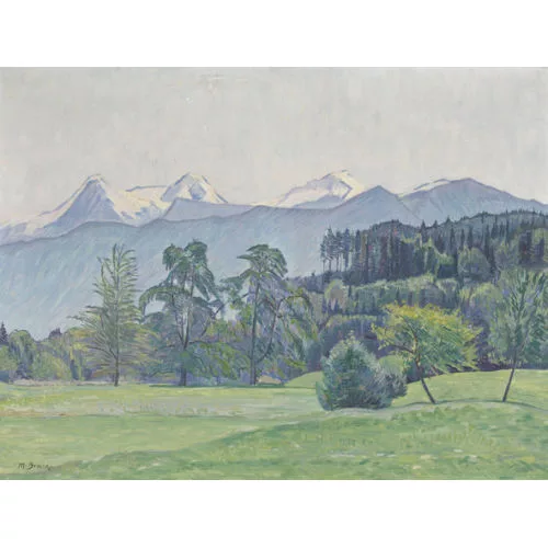 Max Brack — Sommerwiese vor Eiger, Mönch und Jungfrau.