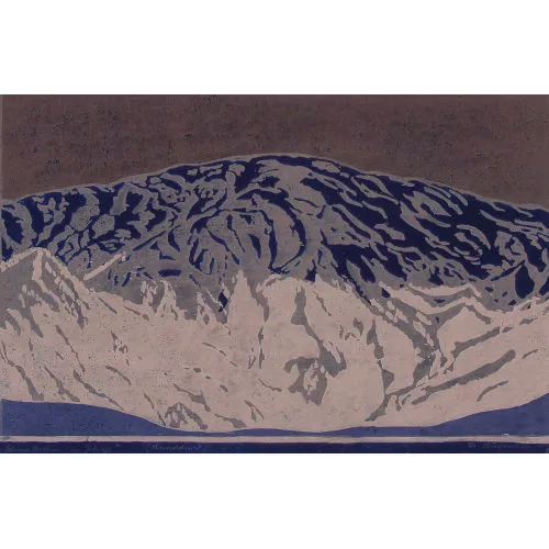 Max Burgmeier — "Schneeflecken im Gebirge".