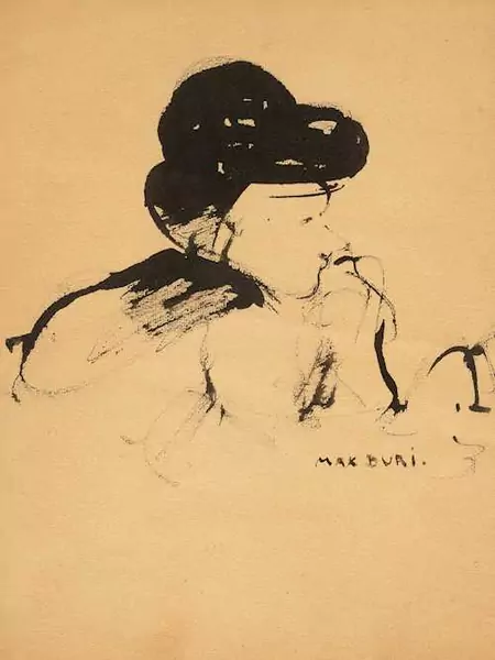 MAX BURI — Damenbildnis mit Hut. — Koller Auktionen