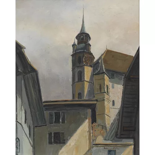 Max Clément — Der Rathausturm von Fribourg.