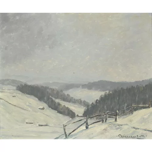 Max Clément — "Sensler Landschaft im Winter".
