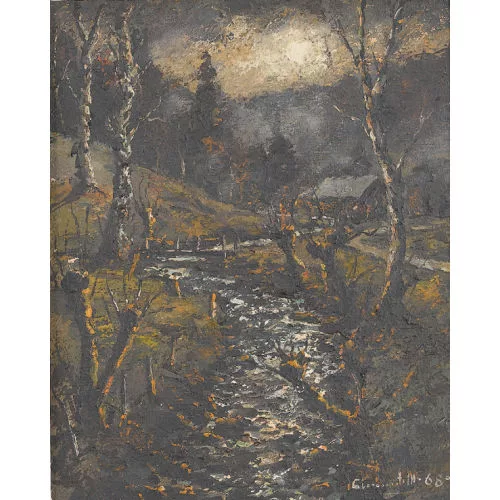 Max Clément — Bachpartie in der Nacht.