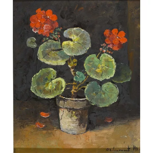 Max Clément — Rote Geranien.