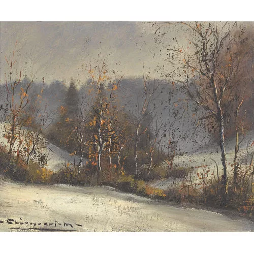 Max Clément — Winterliche Landschaft.
