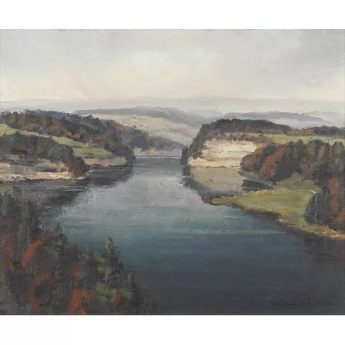 Max Clément — Der Schiffenensee im Herbst.