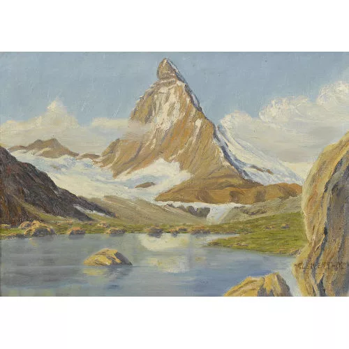 Max Clément — Matterhorn vom Stellisee aus.