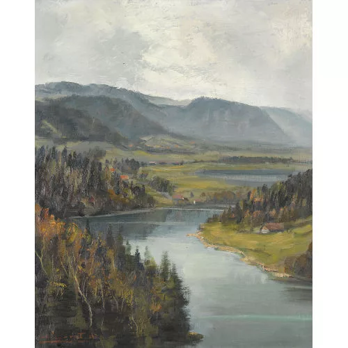 Max Clément — Herbstliche Doubslandschaft.