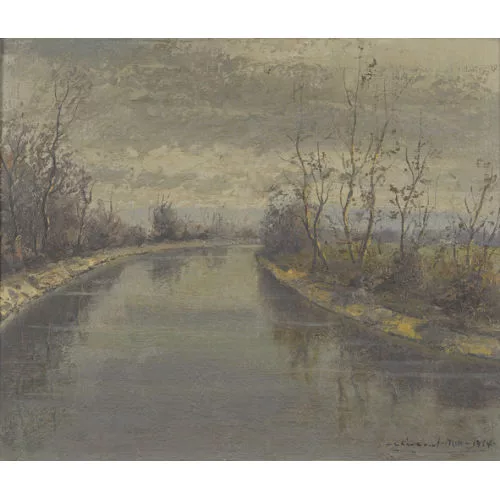 Max Clément — Der Broyekanal im Herbst.