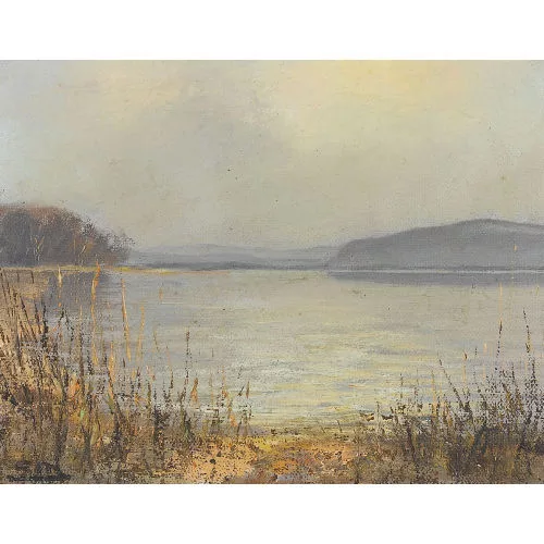Max Clément — "Am Strande des Neuenburger Sees".
