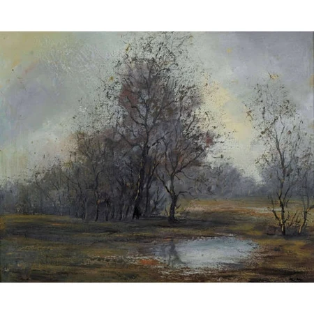 Herbstliche Wiesenlandschaft mit Bäumen