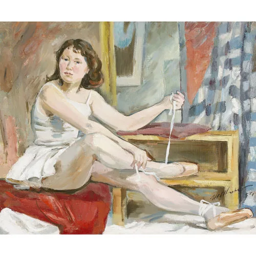Max Emanuel Huber — Interieur mit Balletttänzerin.