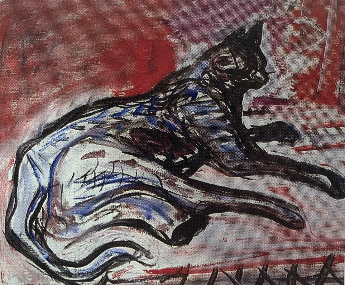 Liegende Katze, um 1950
