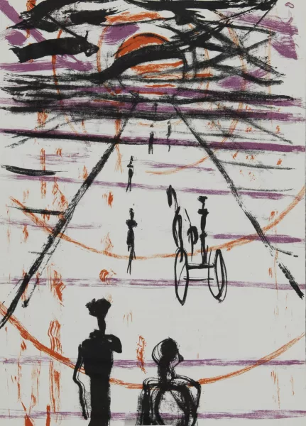 Max Gubler — Mappe. Auf einer Landstrasse, 1958