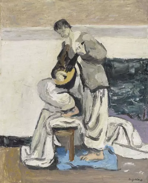 MAX GUBLER — Stehender Mann mit Mandoline. 1930. — Koller Auktionen