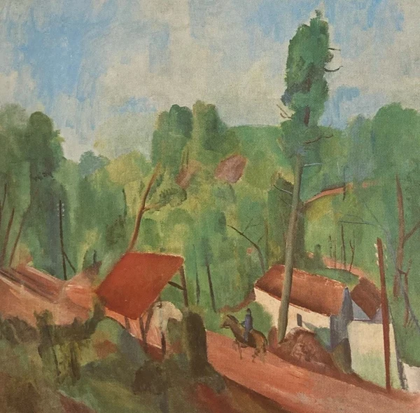 Max Gubler — Landschaft mit Reiter, um 1920