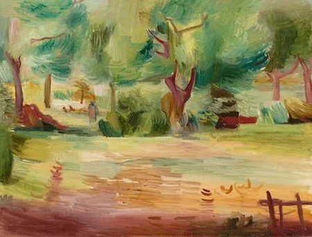 MAX GUBLER — Landschaft mit Bäumen, La Roche-Guyon. 1926. — Koller Auktionen