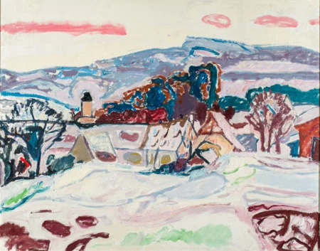 Winterlandschaft, Kloster Fahr, Unterengstringen, 1944