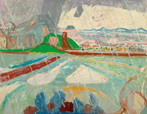 MAX GUBLER — Regenlandschaft. Um 1949. — Koller Auktionen