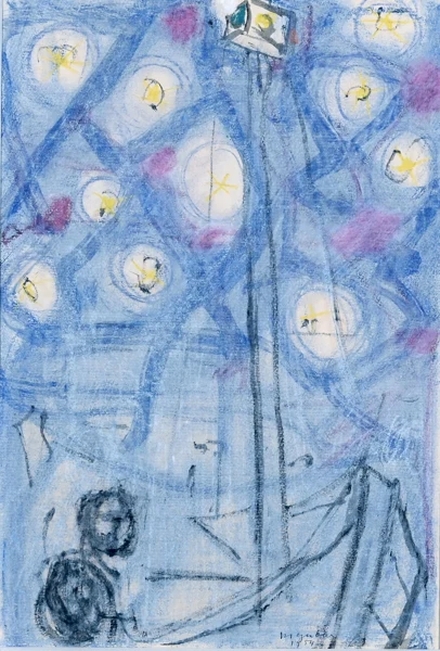 Max Gubler — Ohne Titel (Der alte Mann und das Meer), 1954