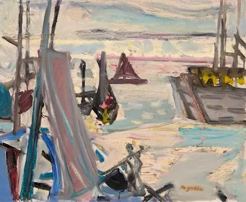 MAX GUBLER — Bateaux près de Venise III. 1949. — Koller Auktionen