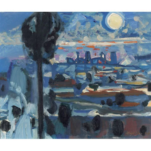 Max Gubler — "Nachtlandschaft mit Baum".