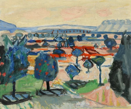 Kleine Sommerlandschaft, Weininger Feld, Unterengstringen, 1949
