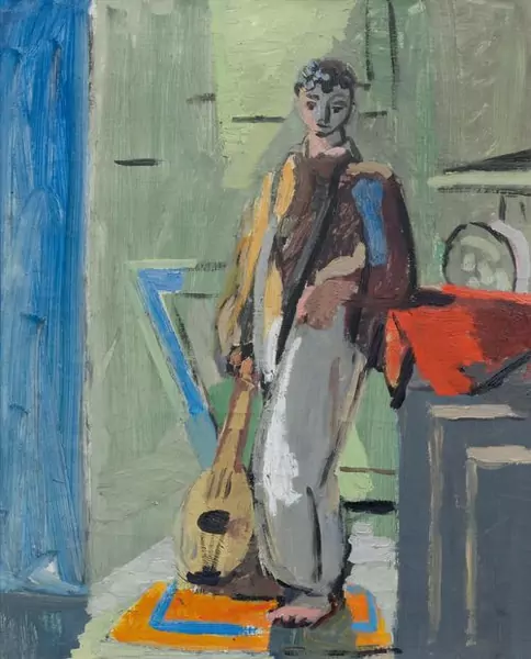 MAX GUBLER — Standing boy (Paolo) with mandolin. Montrouge, 1932. — Koller Auktionen