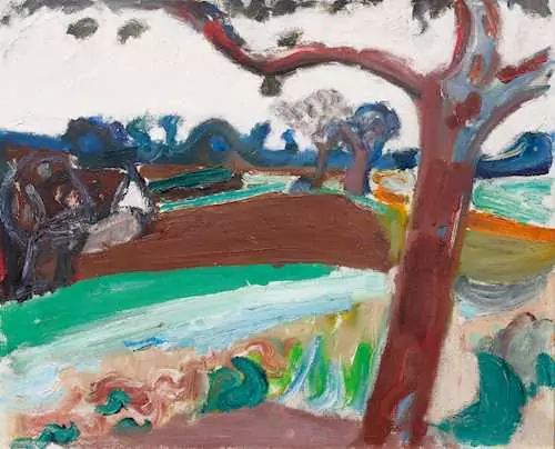 MAX GUBLER — Small summer landscape with tree. 1946. — Koller Auktionen