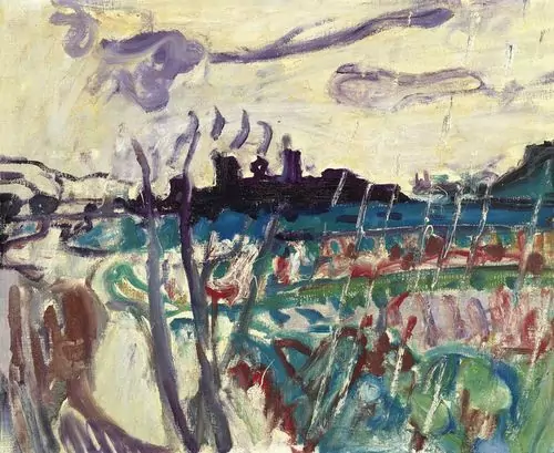MAX GUBLER — Regenlandschaft mit Wolken. Um 1947. — Koller Auktionen