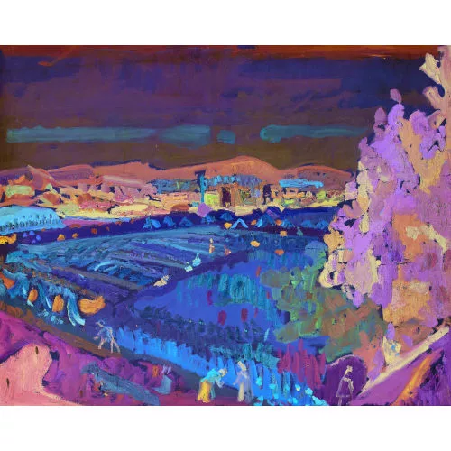 Max Gubler — "Sommerlandschaft, Kornernte".