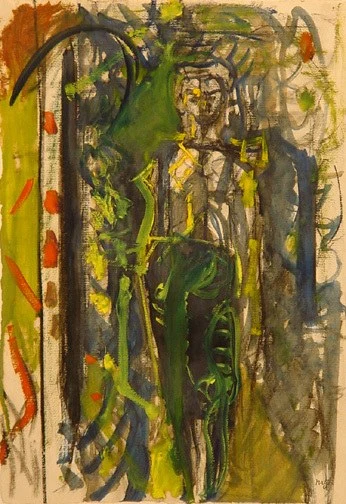 Max Gubler — Stehende Frau, um 1952