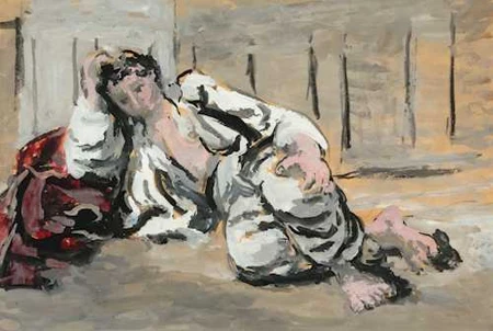 MAX GUBLER — Liegender Knabe im Atelier. Um 1930. — Koller Auktionen
