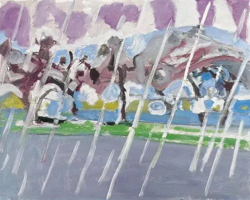 MAX GUBLER — Regenlandschaft. 1956. — Koller Auktionen