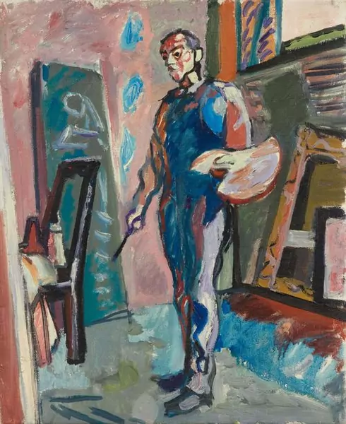 MAX GUBLER — Der Maler im Atelier - Unterengstringen. 1945. — Koller Auktionen