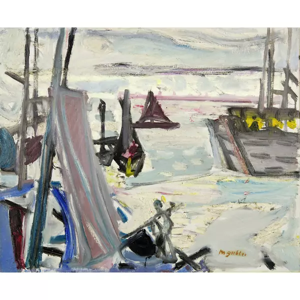 Max Gubler — Bateaux près de Venise III — Galerie Kornfeld
