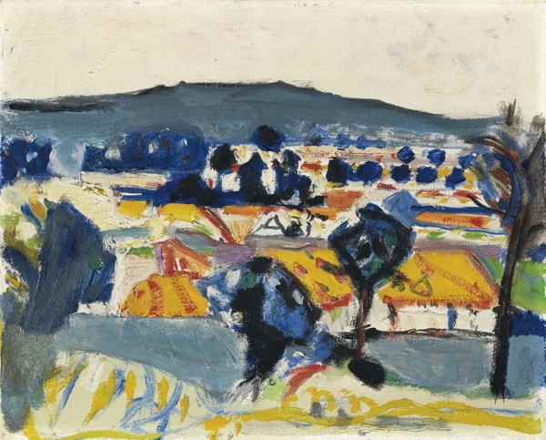 Max Gubler — Kleine Sommerlandschaft, Weininger Feld Unterengstringen, 1950