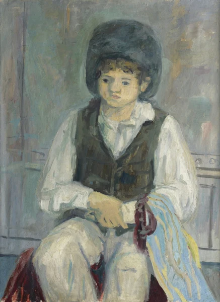 Max Gubler — SIZILIANISCHER SCHAUSPIELER MIT HUT, 1928 - rectoSITZENDE FRAU MIT AUFGESTÜTZTEM KOPF, 1928 - versoSICILIAN ACTOR WITH HAT, 1928 - rectoSITTING WOMAN RESTING HER HEAD ON HER HAND, 1928 - verso
