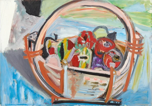 Max Gubler — Henkelkorb mit Äpfeln