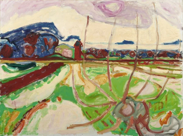 Max Gubler — Landschaft mit Weidenstrunk