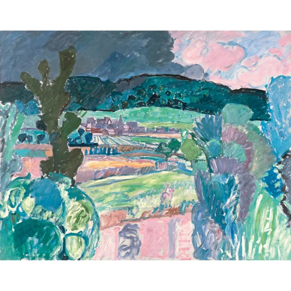 Max Gubler — SOMMERLANDSCHAFT MIT AUFZIEHENDEM GEWITTER SUMMER LANDSCAPE WITH APPROACHING STORM